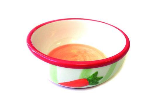 Picture of PET BOWL CARROT STRIPE 13X13X5CM/400ML