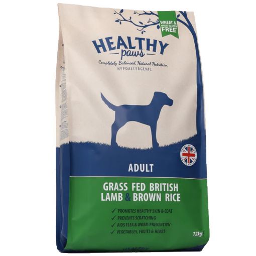 Grass Fed British Lamb and Brown Rice Adult Dog Food 12kg 