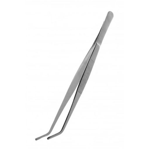 Picture of KOM STAINLESS STEEL FEEDING TONGS ANGLED 30CM