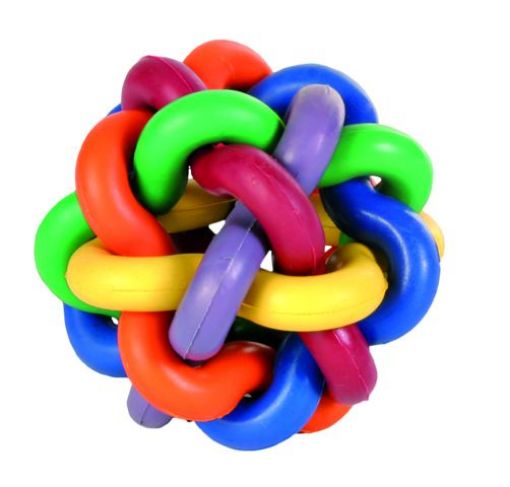 Picture of KNOTTED BALL NATURAL RUBBER 7CM