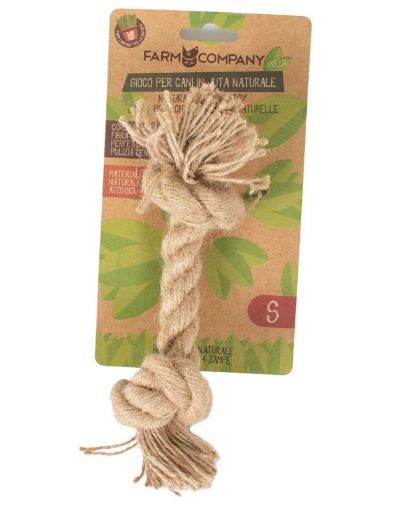 Picture of FC GREEN NATURAL JUTE DOG TOY 2 KNOTS S