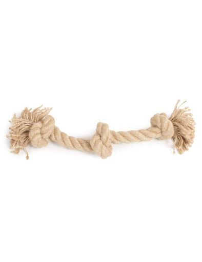 Picture of FC GREEN NATURAL JUTE DOG TOY 3 KNOTS L