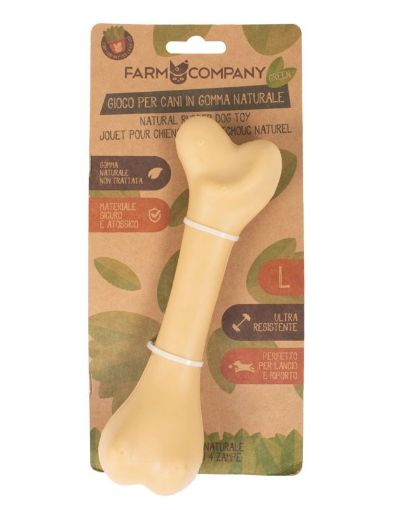 Picture of FC GREEN NATURAL RUBBER DOG TOY BONE M 15.5CM