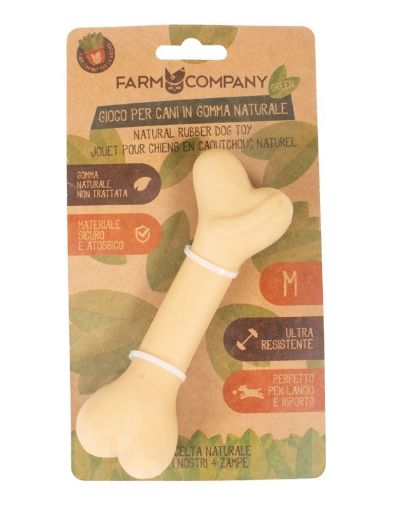 Picture of FC GREEN NATURAL RUBBER DOG TOY BONE L 20CM