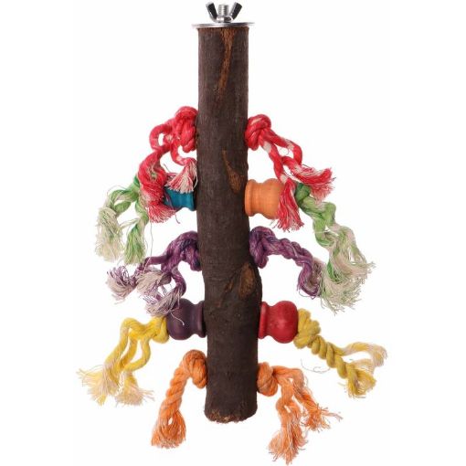 Picture of PET LA LA BIRD TOY WOODEN COLOUR PERCH LG