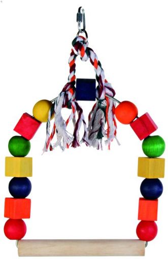 Picture of ARCH SWING WITH COLOURFUL WOODEN BLOCKS 20X29CM