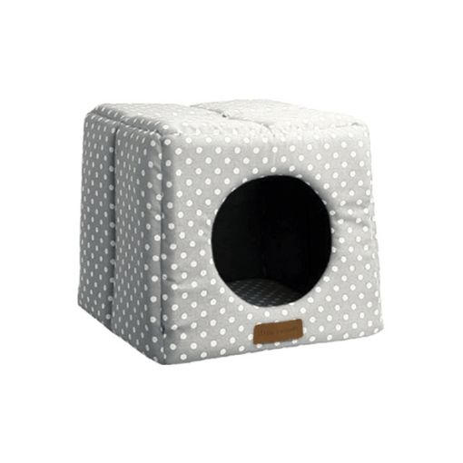 Picture of LITTLE RASCALS COSY CUBE 41X41X37CM/GREY SPOT