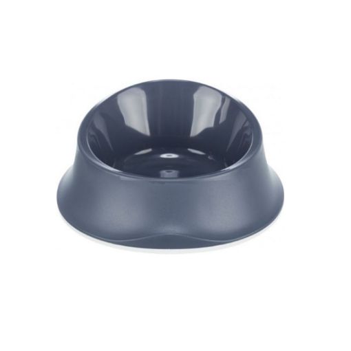 Picture of DOG BOWL PLASTIC/RUBBER RING 0.35L/18CM/BLUE