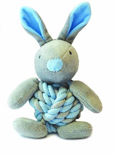 Picture of LITTLE RASCALS KNOTTIE BUNNY BLUE 20X15X8CM