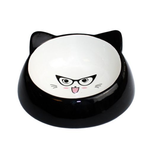 Picture of PET PLATTER SPECS CAT BOWL/BLACK