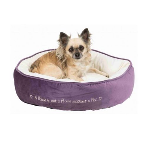 Trixie Purple and Cream Bed for Dog 