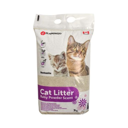 Picture of CAT LITTER CLUMPING BABY POWDER SCENT 7KG