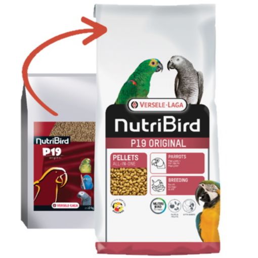 Picture of NUTRIBIRD P19 ORIGINAL PELLETS ALL-IN-ONE BREEDING 10KG