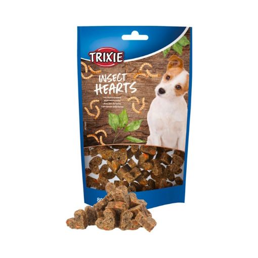 Picture of INSECT HEARTS WITH MEALWORMS 80G