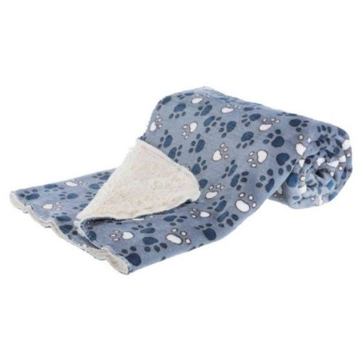 Picture of TAMMY BLANKET SOFT PLUSH 100X70CM BLUE/BEIGE