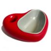 Picture of PET BOWL HEART SM 22.5X17.5X6CM/400ML/RED-WHITE