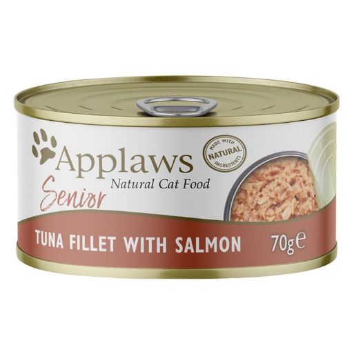 Picture of CAT SENIOR TIN TUNA FILLET with SALMON 70G