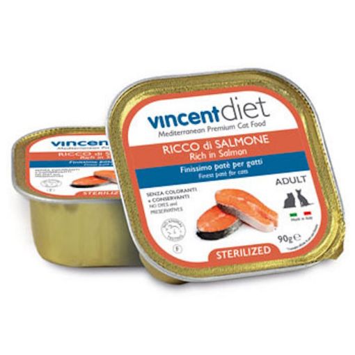 Picture of DIET CAT STERILIZED PATE RICH IN SALMON 90G