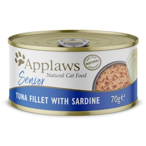 Picture of CAT SENIOR TIN TUNA FILLET with SARDINE 70G