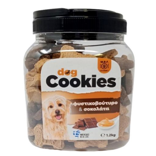 Picture of DOG COOKIES BISCUITS WITH PEANUT BUTTER&CHOCOLATE 1.2KG